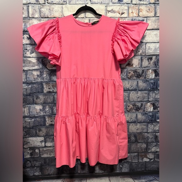 Chepe Ansaldo Made In Italy Cotton Pink Bright Dress Size Small - Picture 1 of 7